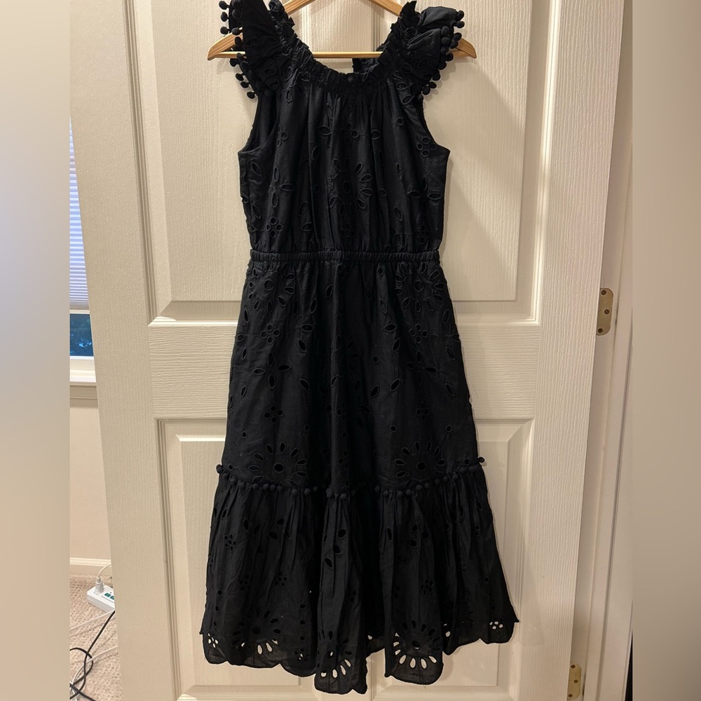 J.Crew Black Eyelet Dress